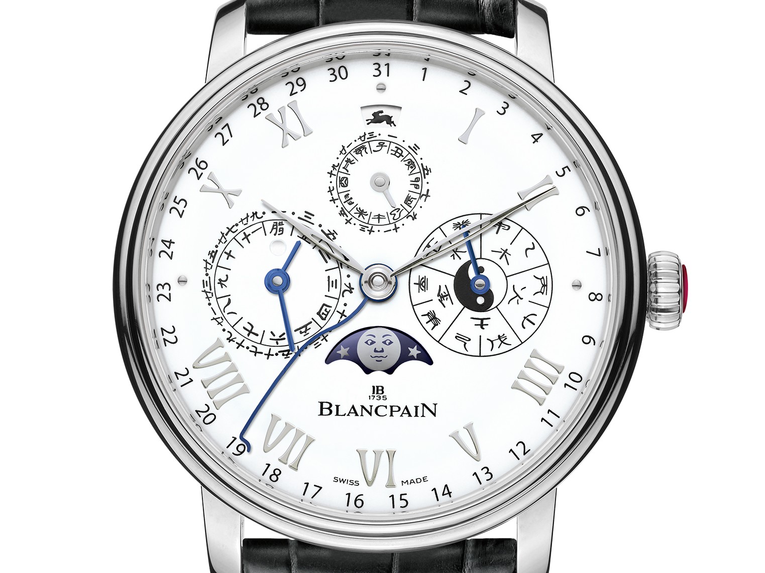 宝珀推出Villeret Calendrier Chinois Traditionnel中华年历「宝兔」限量腕表